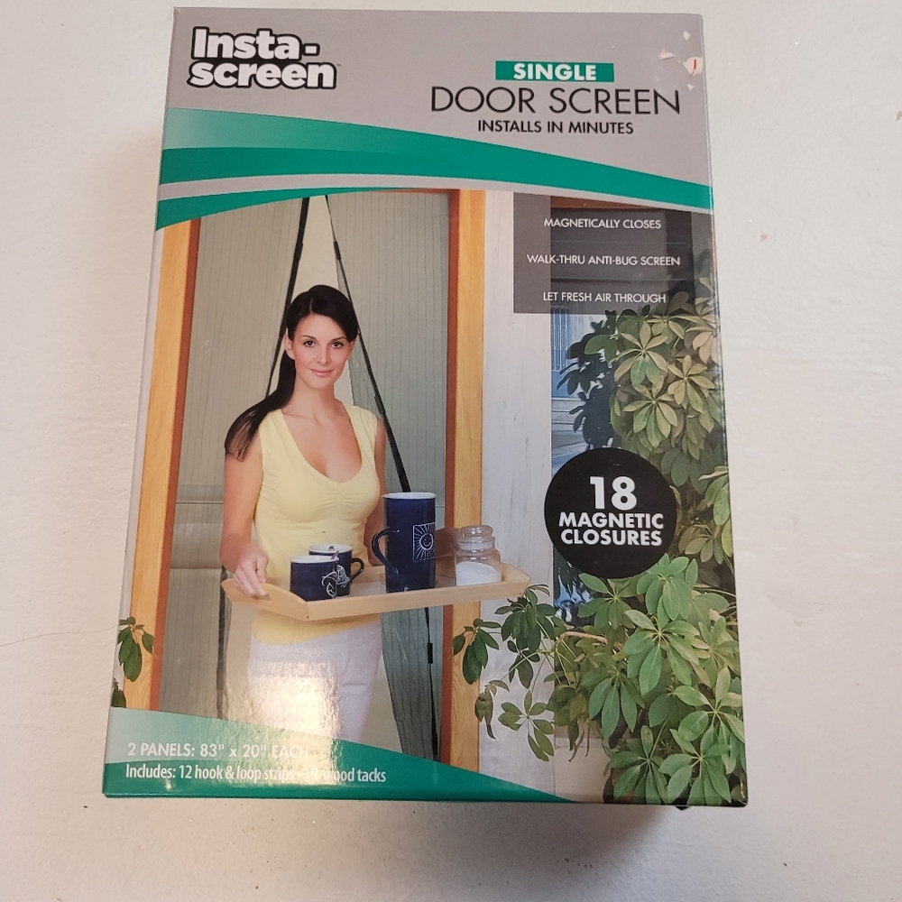 Insta-Screen Single Door Screen with Magnetic Closures